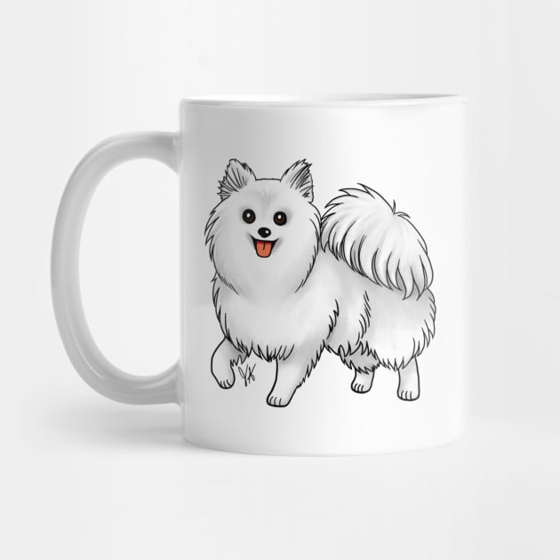 Dog - Pomeranian - White by Jen's Dogs Custom Gifts and Designs